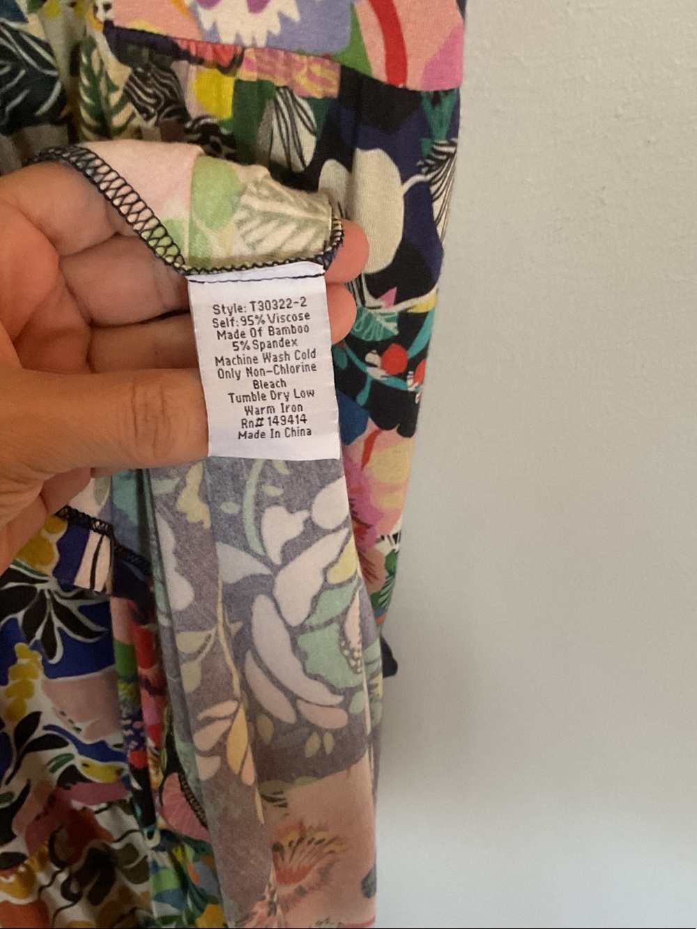 Johnny Was dress Chelsea Garden Tiered tea length dress boho floral patchwork - Picture 4 of 6